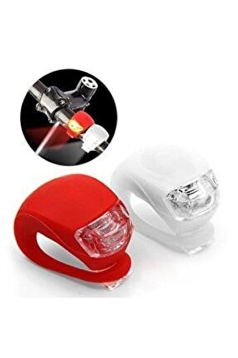 Bisiklet İkaz Led Işıkları Gidon Ve Kuyruk Lambası Silikon 3 Mod