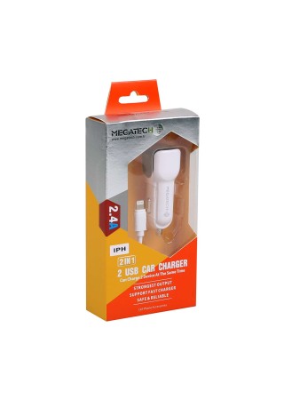 Megatech Araç Şarj Cihazi İphone 2.4a 2in1