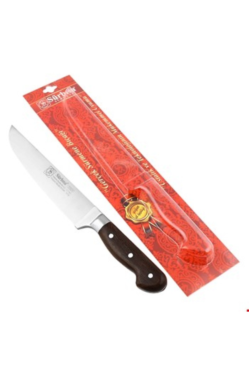 Sürbisa Sürmene 61040-Y.M Yöresel Mutfak Bıçağı Ahşap Sap Pimli 21 Cm