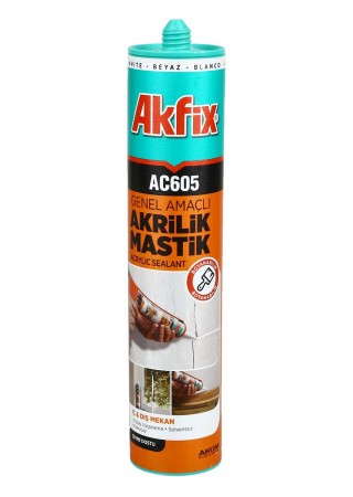 Okçu Kardeşler Akfix As606 500 gr Beyaz Silikonize Akrilik Mastik
