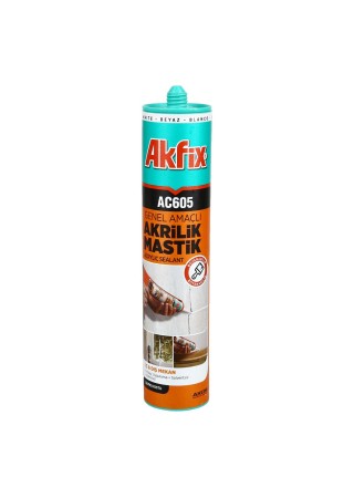 Okçu Kardeşler Akfix As606 500 gr Beyaz Silikonize Akrilik Mastik