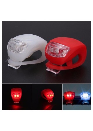 Bisiklet İkaz Led Işıkları Gidon Ve Kuyruk Lambası Silikon 3 Mod