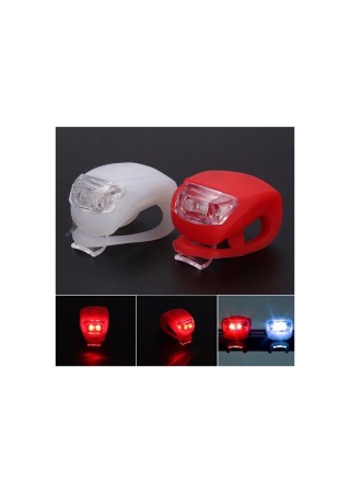 Bisiklet İkaz Led Işıkları Gidon Ve Kuyruk Lambası Silikon 3 Mod