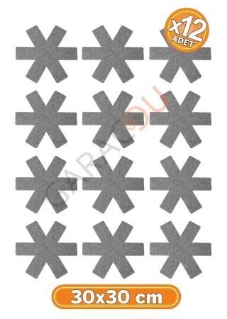 Tava Tencere ve Borcam Koruyucu Çizdirmez Keçe 12'li Set 30x30 cm
