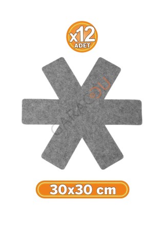 Tava Tencere ve Borcam Koruyucu Çizdirmez Keçe 12'li Set 30x30 cm