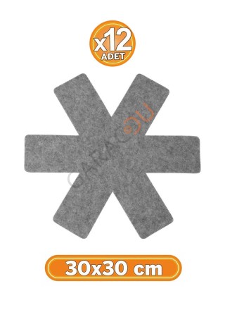 Tava Tencere ve Borcam Koruyucu Çizdirmez Keçe 12'li Set 30x30 cm