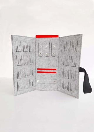 Katlanabilir Seyahat Takı Çantası Cüzdanı Düzenleyici Organizer Kırmızı