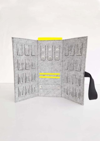 Katlanabilir Seyahat Takı Çantası Cüzdanı Düzenleyici Organizer Sarı