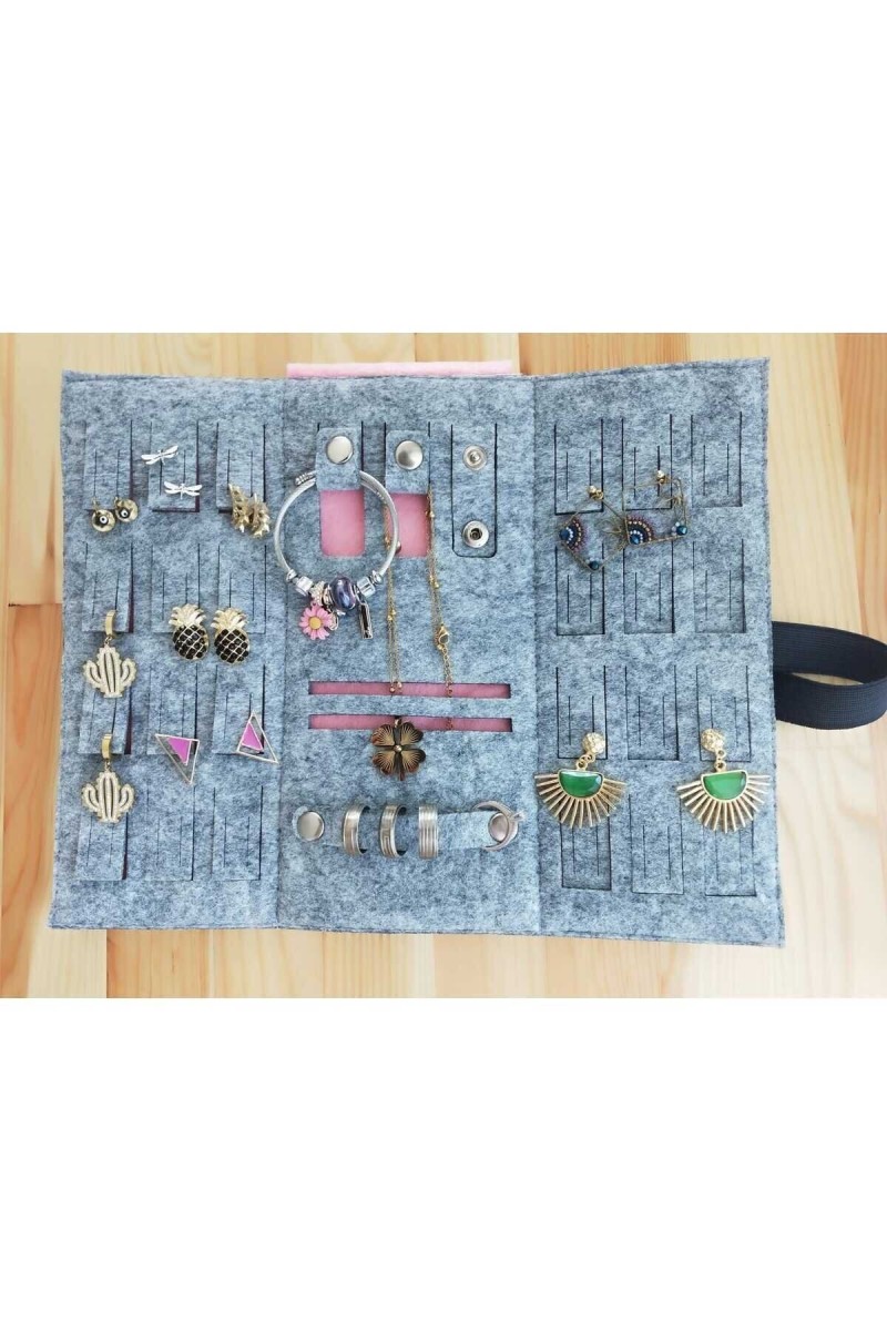 Katlanabilir Seyahat Takı Çantası Cüzdanı Düzenleyici Organizer Pembe Katlanabilir Seyahat Takı Çantası Cüzdanı Düzenleyici Organizer Pembe