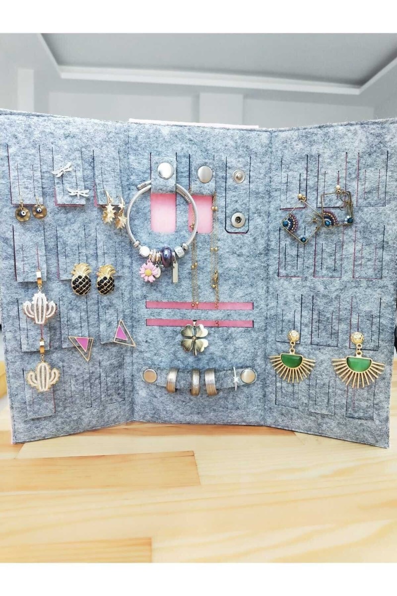 Katlanabilir Seyahat Takı Çantası Cüzdanı Düzenleyici Organizer Pembe Katlanabilir Seyahat Takı Çantası Cüzdanı Düzenleyici Organizer Pembe