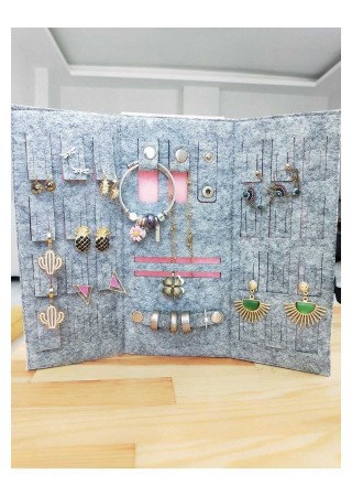 Katlanabilir Seyahat Takı Çantası Cüzdanı Düzenleyici Organizer Pembe