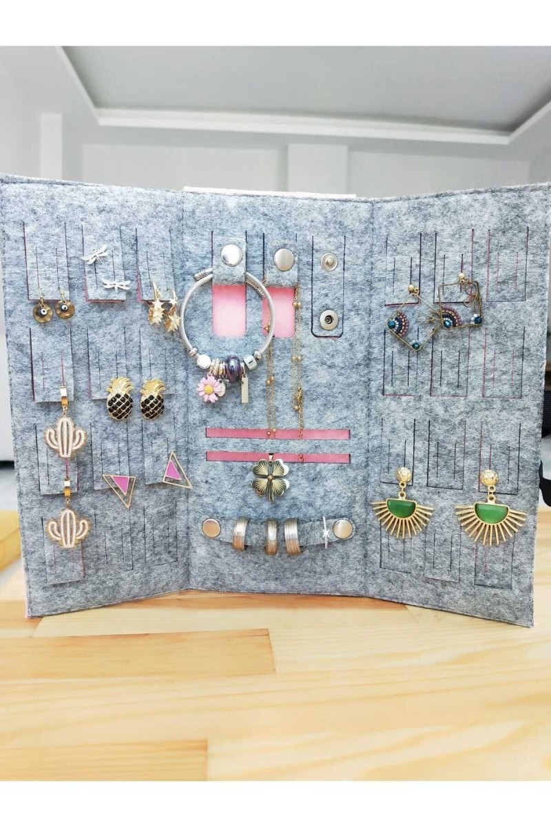 Katlanabilir Seyahat Takı Çantası Cüzdanı Düzenleyici Organizer Pembe Katlanabilir Seyahat Takı Çantası Cüzdanı Düzenleyici Organizer Pembe