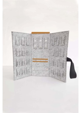 Katlanabilir Seyahat Takı Çantası Cüzdanı Düzenleyici Organizer Kahverengi