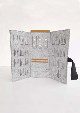 Katlanabilir Seyahat Takı Çantası Cüzdanı Düzenleyici Organizer Kahverengi