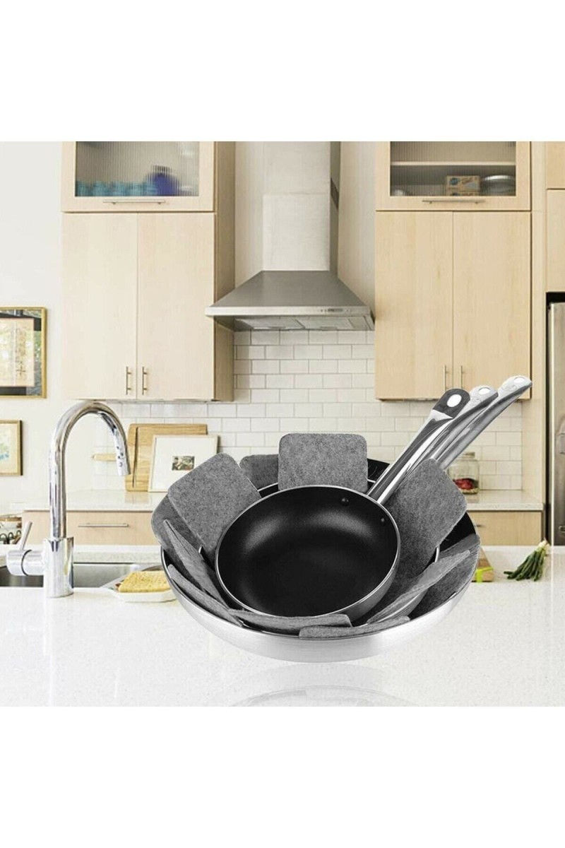 Tava Tencere ve Borcam Koruyucu Çizdirmez Keçe 3'lü Set 30x30 cm Tava Tencere ve Borcam Koruyucu Çizdirmez Keçe 3'lü Set 30x30 cm
