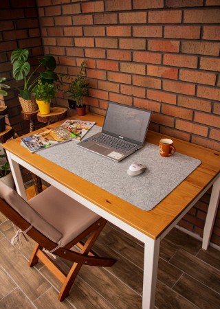 Masa Üstü Düzenleyici Bilgisayar ve Mouse Matı Pad 50x100 Cm Gri