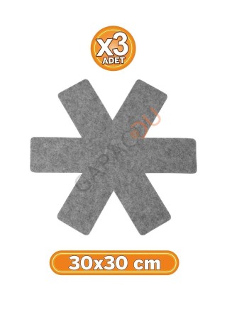 Tava Tencere ve Borcam Koruyucu Çizdirmez Keçe 3'lü Set 30x30 cm