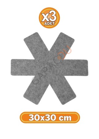 Tava Tencere ve Borcam Koruyucu Çizdirmez Keçe 3'lü Set 30x30 cm