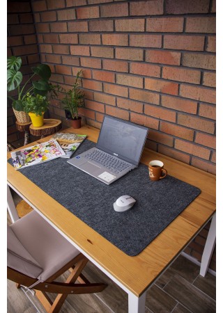 Masa Üstü Düzenleyici Bilgisayar ve Mouse Matı Pad 50x100 Cm Antrasit