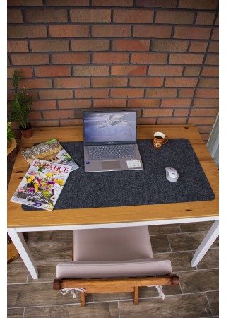 Masa Üstü Düzenleyici Bilgisayar ve Mouse Matı Pad 50x100 Cm Antrasit