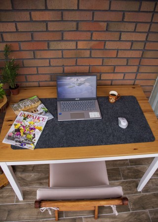 Masa Üstü Düzenleyici Bilgisayar ve Mouse Matı Pad 50x100 Cm Antrasit