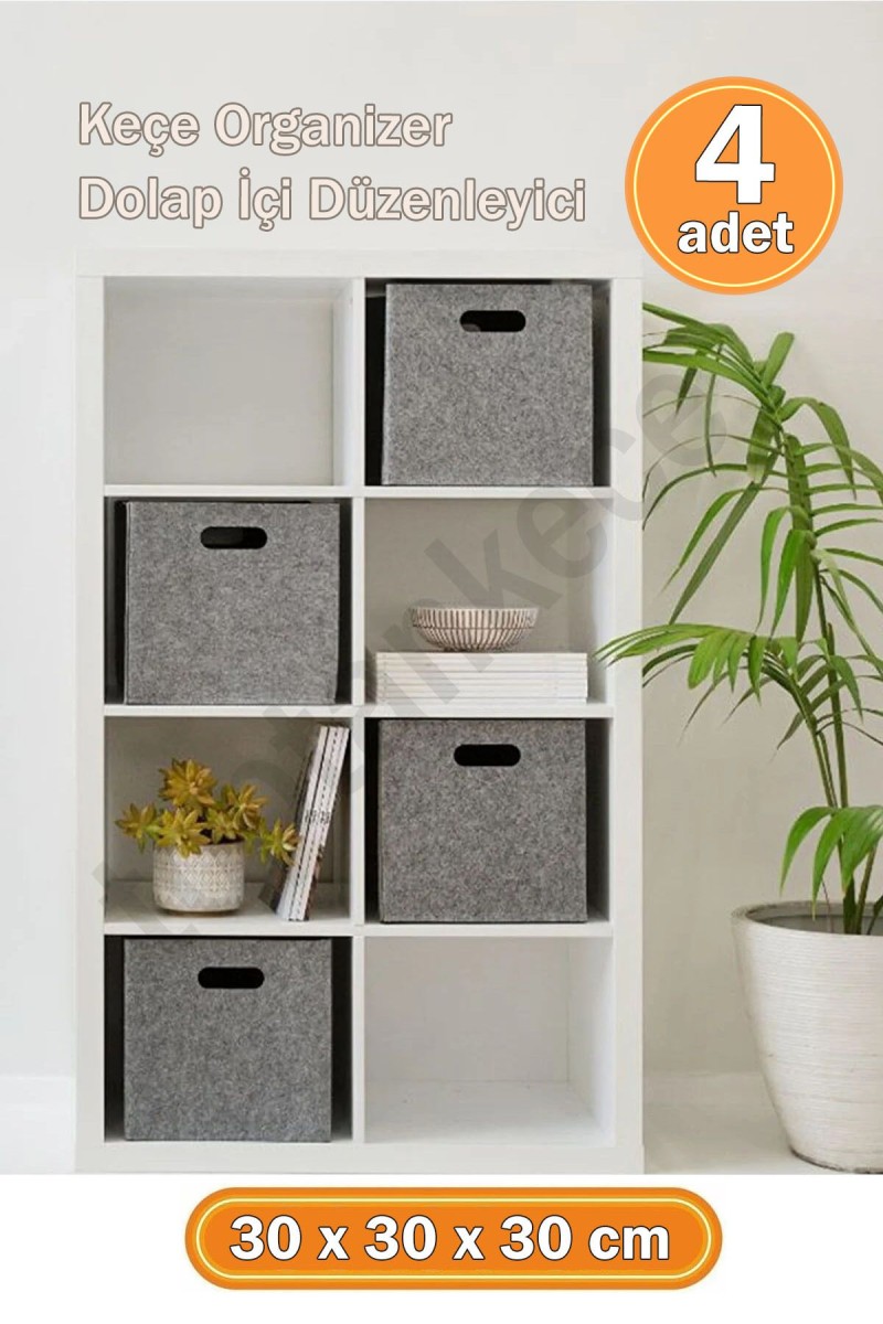 Çok Amaçlı Keçe Organizer Dolap İçi Düzenleyici Eşya Kutusu 4 Adet Çok Amaçlı Keçe Organizer Dolap İçi Düzenleyici Eşya Kutusu 4 Adet