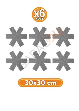 Tava Tencere ve Borcam Koruyucu Çizdirmez Keçe 6'lı Set 30x30 cm