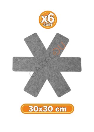 Tava Tencere ve Borcam Koruyucu Çizdirmez Keçe 6'lı Set 30x30 cm