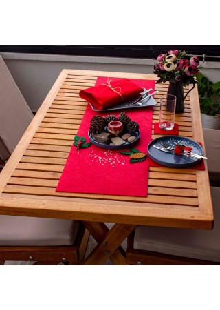 Kaliteli Masa Örtüsü Amerikan Servisi Runner Kırmızı 33x120 cm Ölçülerinde