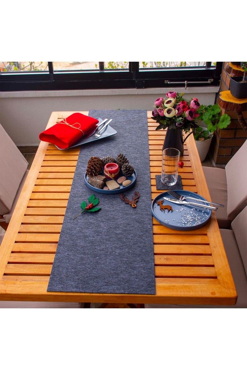 Kaliteli Masa Örtüsü Amerikan Servisi Runner Antrasit 33x120 cm Ölçülerinde Kaliteli Masa Örtüsü Amerikan Servisi Runner Antrasit 33x120 cm Ölçülerinde