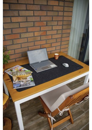 Uzay Desenli Çalışma Masası Düzenleme Pedi, Masa Üstü Düzenleyici Mat Antrasit 50x100 Cm