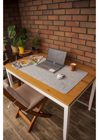 Uzay Desenli Çalışma Masası Düzenleme Ve Oyuncu Mouse Pedi, Masa Üstü Düzenleyici Mat Gri 50x100 Cm