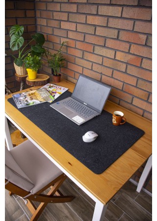 Uzay Desenli Çalışma Masası Düzenleme Pedi, Masa Üstü Düzenleyici Mat Antrasit 50x100 Cm