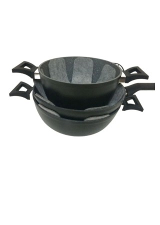 Tava Tencere Ve Borcam Koruyucu Çizdirmez Keçe Gri 3'lü Set