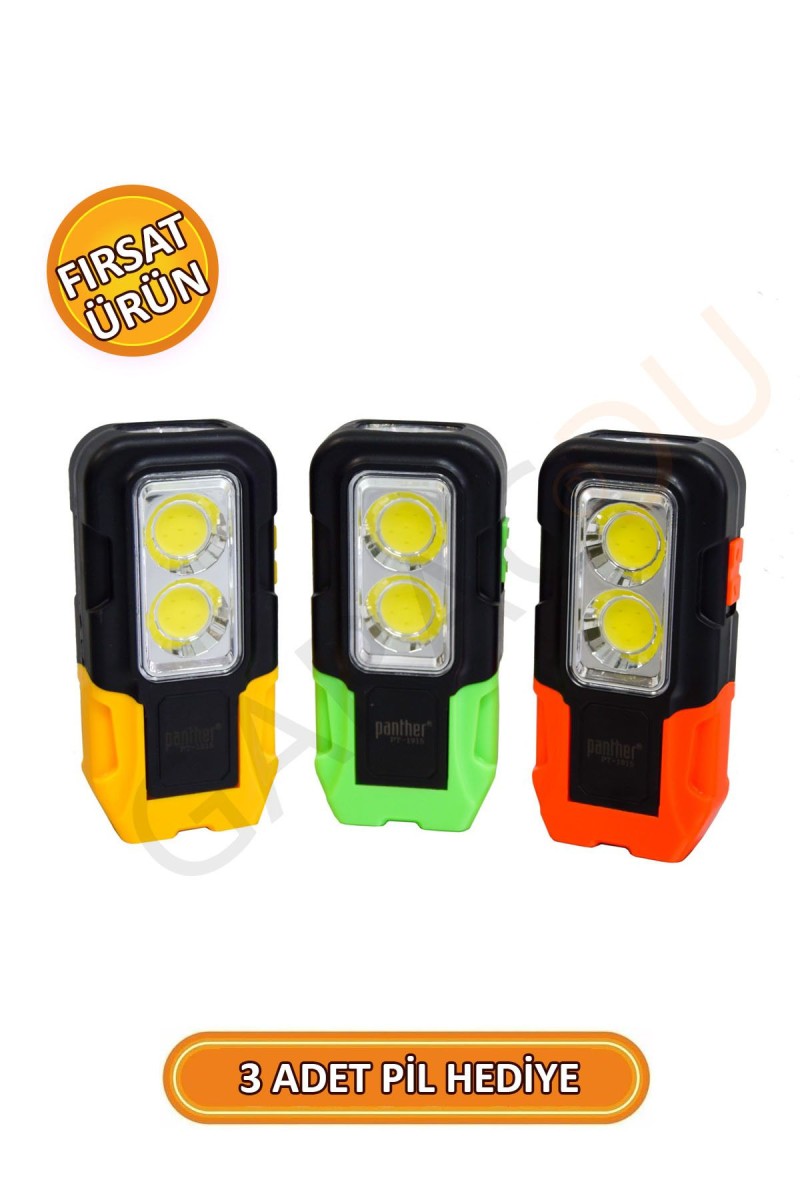 Araba Oto Ustaları İçin Mıknatıslı Askılı Oynar Başlı El Feneri Yeşil - 3 Adet Pil Hediye Araba Oto Ustaları İçin Mıknatıslı Askılı Oynar Başlı El Feneri Yeşil - 3 Adet Pil Hediye