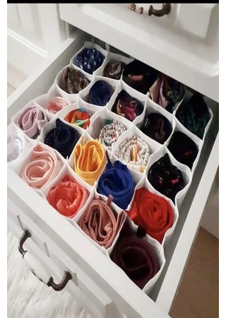30 Gözlü Çekmece Düzenleyici Petek Ve Cepli Organizer 42 X 32 X 11 Cm