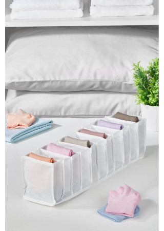 11 Bölmeli Çekmece İçi Katlanır Çamaşır Düzenleyici Organizer 11 x 11 x 38 cm