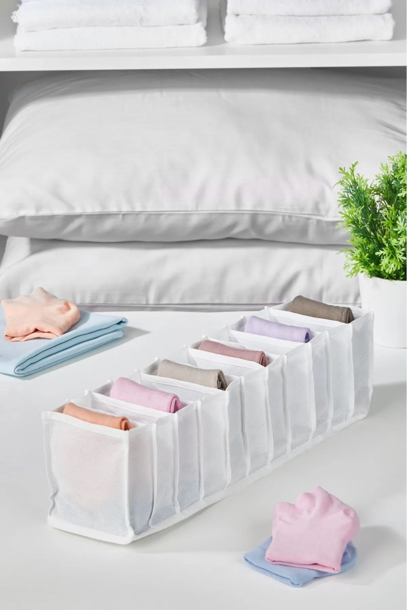 11 Bölmeli Çekmece İçi Katlanır Çamaşır Düzenleyici Organizer 11 x 11 x 38 cm 11 Bölmeli Çekmece İçi Katlanır Çamaşır Düzenleyici Organizer 11 x 11 x 38 cm