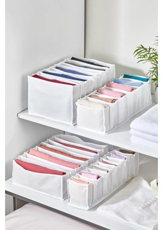 8 Bölmeli Çekmece İçi Katlanır Çamaşır Düzenleyici Organizer 14 x 23 x 36 cm