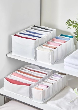 8 Bölmeli Çekmece İçi Katlanır Çamaşır Düzenleyici Organizer 14 x 23 x 36 cm