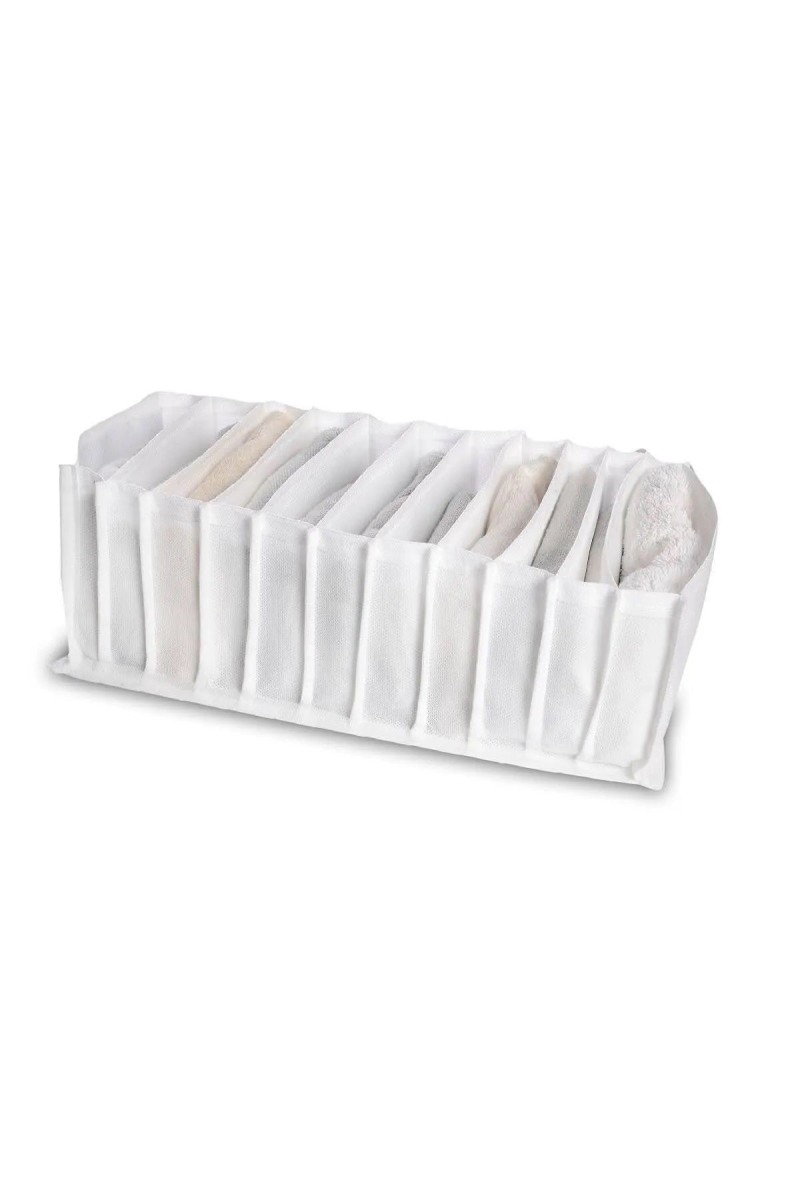 11 Bölmeli Çekmece İçi Katlanır Çamaşır Düzenleyici Organizer 13 x 13 x 38 cm 11 Bölmeli Çekmece İçi Katlanır Çamaşır Düzenleyici Organizer 13 x 13 x 38 cm
