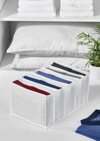8 Bölmeli Çekmece İçi Katlanır Çamaşır Düzenleyici Organizer 14 x 23 x 36 cm