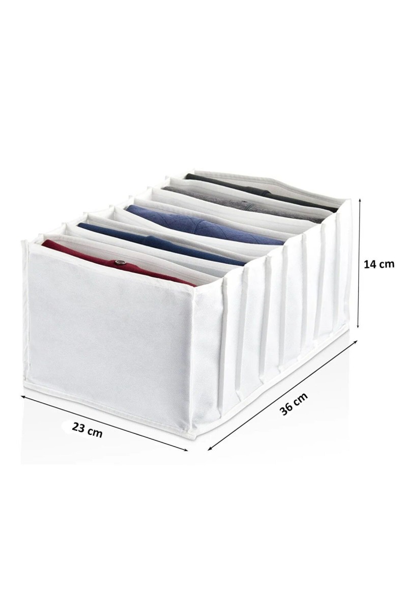 8 Bölmeli Çekmece İçi Katlanır Çamaşır Düzenleyici Organizer 14 x 23 x 36 cm 8 Bölmeli Çekmece İçi Katlanır Çamaşır Düzenleyici Organizer 14 x 23 x 36 cm
