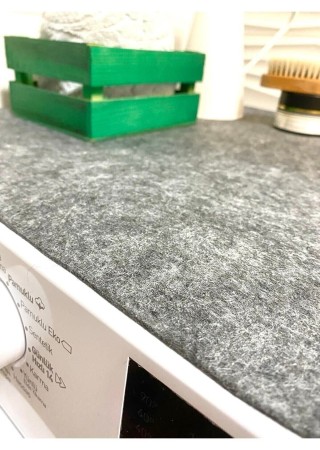 Keçe Çamaşır Makinesi Örtüsü Makine Üstü Pad 50*60 Cm Gri