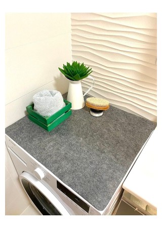 Keçe Çamaşır Makinesi Örtüsü Makine Üstü Pad 50*60 Cm Gri