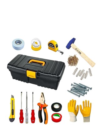 44 Parça Kaliteli Malzemeli Sorunsuz Takım Alet Çantası Seti Ev Araç Işyeri Için Hazır Set