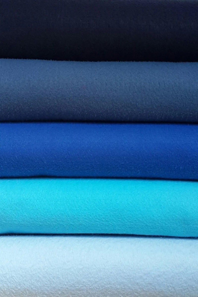Mavi Tonlar İnce Keçe - 5 Renk - 50x50 Cm Mavi Tonlar İnce Keçe - 5 Renk - 50x50 Cm