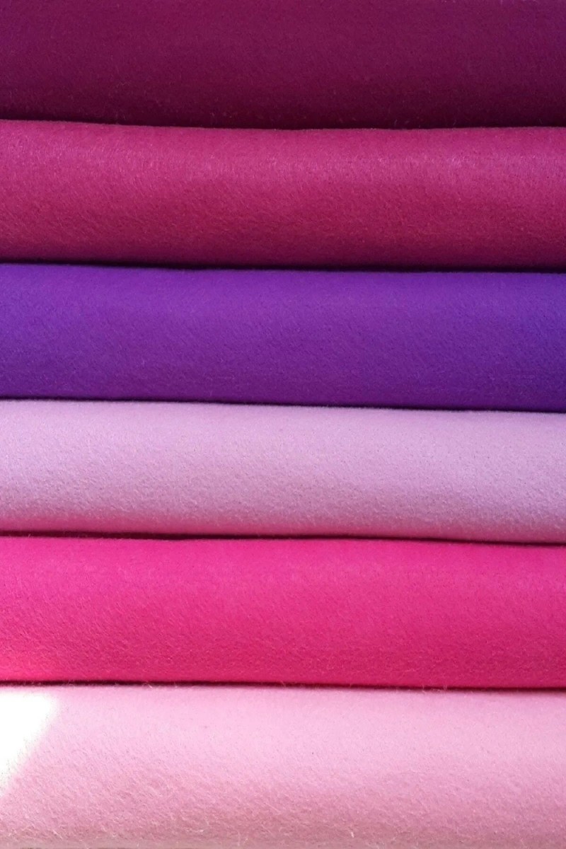 Pembe Tonlar İnce Keçe - 6 Renk - 50x50 Cm Pembe Tonlar İnce Keçe - 6 Renk - 50x50 Cm