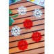 Yılbaşı Kar Tanesi Tasarımlı Bardak Altlığı, Kupa Bardak Altlığı 6 Adet Yılbaşı Kar Tanesi Tasarımlı Bardak Altlığı, Kupa Bardak Altlığı 6 Adet