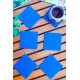 Şık Keçe Kare Bardak Altlıkları Mavi 6'lı Set Şık Keçe Kare Bardak Altlıkları Mavi 6'lı Set